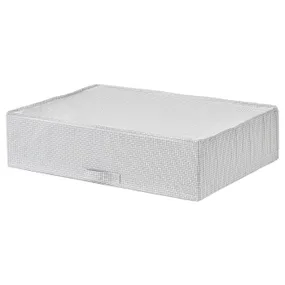 IKEA STUK СТУК, коробка для зберігання, білий / сірий, 71x51x18 см 503.095.77 фото