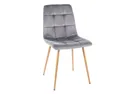 Кухонний стілець SIGNAL MILA Velvet, Bluvel 03 - світло-сірий фото thumb №14