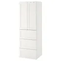 IKEA SMÅSTAD СМОСТАД / PLATSA ПЛАТСА, гардероб, білий з каркасом / з 3 шухлядами, 60x42x181 см 394.263.80 фото thumb №1