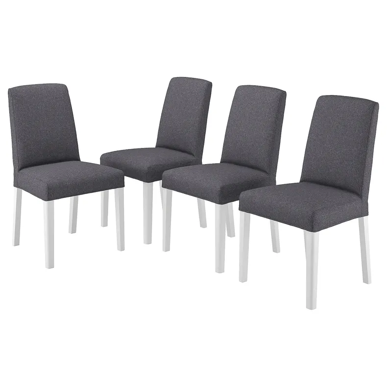 IKEA BERGMUND БЕРГМУНД, стул, белый / средне-серый 094.815.99 фото №1