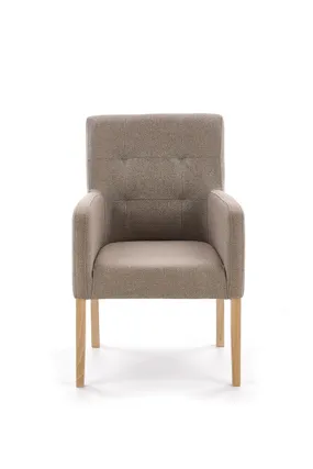 Мягкое кресло HALMAR Filo дуб медовый/серый фото