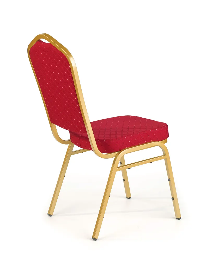 Барный стул HALMAR K66 бордовый, золотая рама фото №2