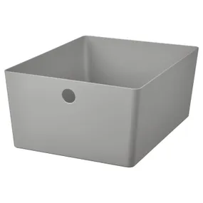 IKEA KUGGIS КУГГІС, коробка, світло-сірий, 26x35x15 см 505.653.03 фото