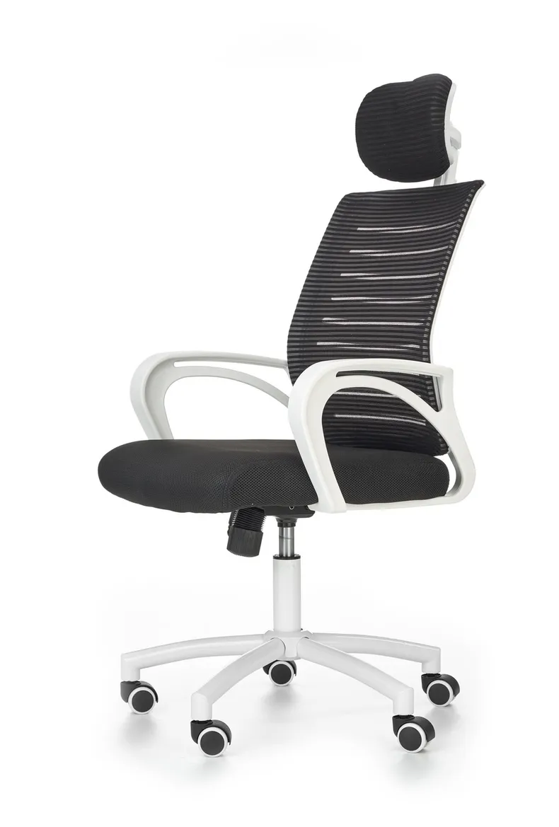 Крісло комп'ютерне офісне обертове HALMAR SOCKET чорний-білий фото №4