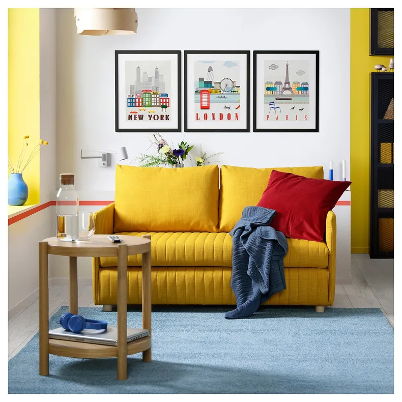 IKEA FRIDHULT ФРИХУЛЬТ, диван-кровать, Скифтебо желтый, 119 см 005.754.46 фото №6