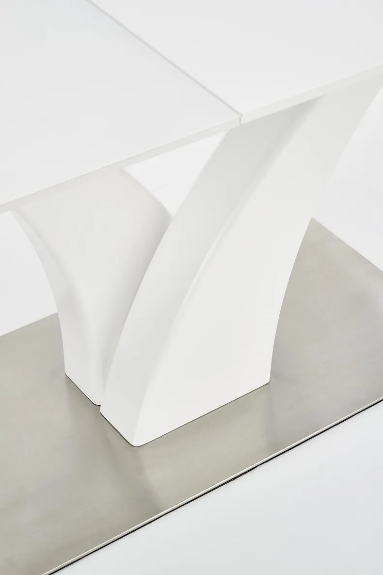 Обідній стіл розкладний HALMAR PALERMO 140-180x80 см, білий матовий фото №7