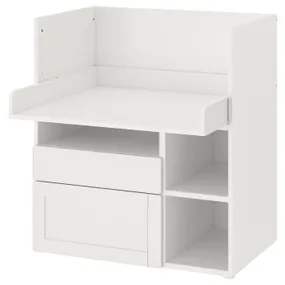 IKEA SMÅSTAD СМОСТАД, письмовий стіл, біла рамка з 2 шухлядами, 90x79x100 см 793.922.79 фото