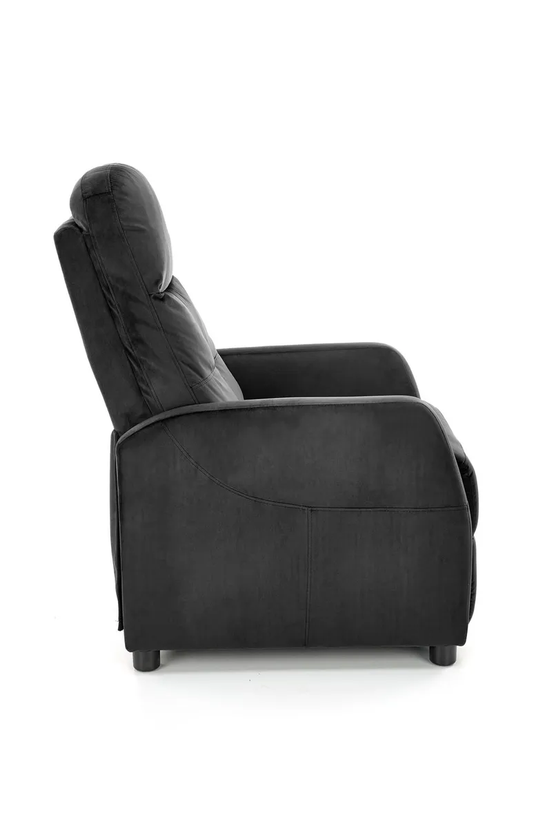 Кресло реклайнер мягкое раскладное HALMAR FELIPE 2, черный фото №5