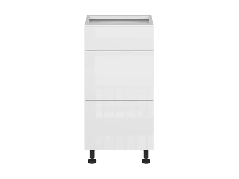 BRW Tapo Special 40 см кухонный базовый шкаф с ящиками белый экрю, альпийский белый/экрю белый FK_D3S_40/82_2SMB/SMB-BAL/BIEC фото №1
