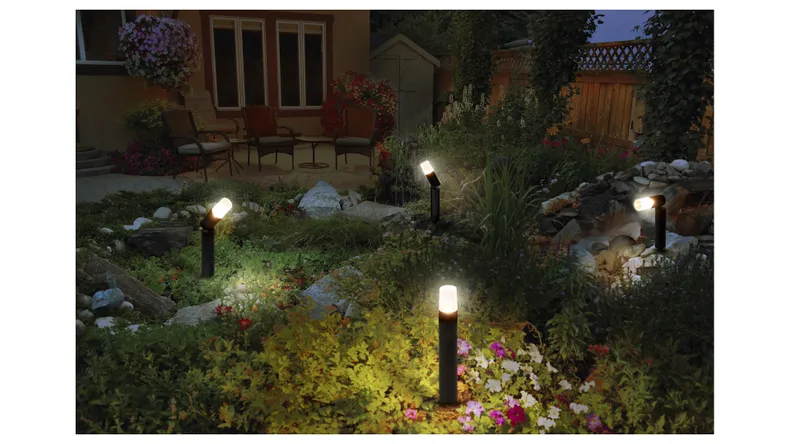 BRW Гібридний світлодіодний садовий прожектор Endura Hybrid 45,5 см чорний 093676 фото №2