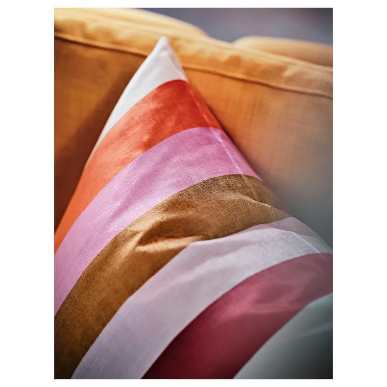 IKEA VATTENVÄN ВАТТЕНВЕН, чохол на подушку, рожевий / смугастий, 50x50 см 705.432.92 фото №3