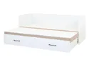 BRW Ліжко розкладне BRW TETRIX 80-160x200 см з ящиком для зберігання, подушками та матрацом, бежевий, білий глянець LOZ/80/160_KPL-BIP/MODONE_9702 фото thumb №5