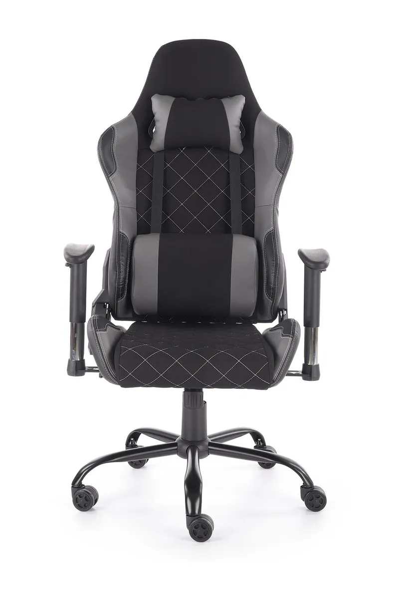 Крісло комп'ютерне офісне обертове HALMAR DRAKE, чорний / сірий фото №6