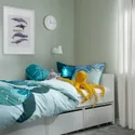 IKEA BLÅVINGAD БЛОВІНГАД, чохол на подушку, дизайн кит/синьо-зелений, 50x50 см 905.340.79 фото thumb №7