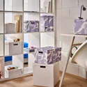 IKEA TJENA ТЙЕНА, коробка для зберігання з кришкою, візерунок/бузково-білий, 25x35x20 см 205.767.13 фото thumb №2