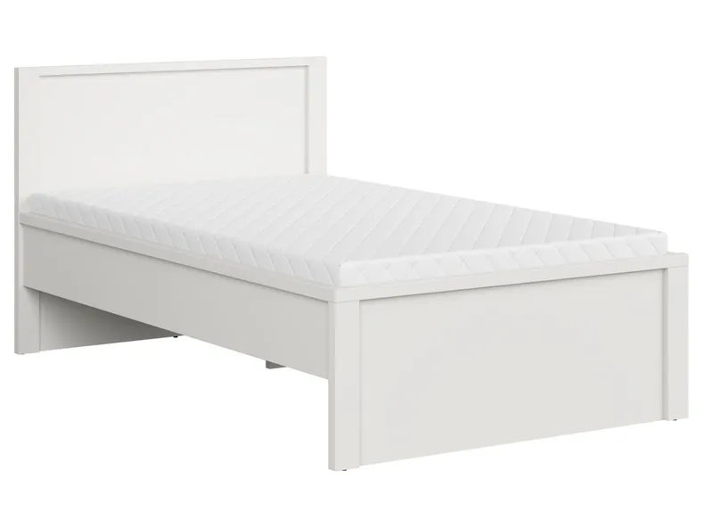 BRW Кровать полуторная BRW KASPIAN 120х200 см, белый LOZ/120/T-BI/BI фото №1