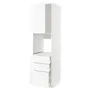 IKEA METOD МЕТОД / MAXIMERA МАКСИМЕРА, высокий шкаф д / духовки / дверь / 3ящика, белый Энкёпинг / белая имитация дерева, 60x60x220 см 294.735.84 фото