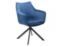 Кухонный стул бархатный SIGNAL AZALIA Velvet, Bluvel 86 - темно-синий фото