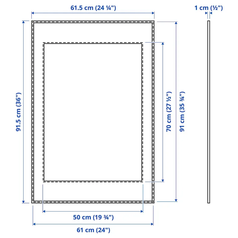 IKEA LOMVIKEN ЛОМВИКЕН, рама, алюминий, 61x91 см 703.143.18 фото №5