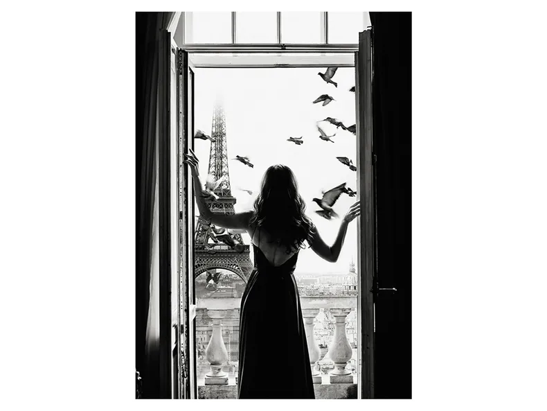 BRW плакат Жінка в Парижі 50x70 см 077183 фото №1