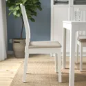 IKEA EKEDALEN ЕКЕДАЛЕН, стілець, білий / ХАКЕБУ бежевий 994.293.85 фото thumb №2