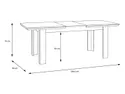 BRW Стол раскладной Cortella 160/206x90 лиственница сибиу светлый, лиственница сибиу светлая MSJ фото thumb №7
