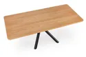 Кухонный стол раскладной HALMAR DERRICK 160-200x90 см натуральный дуб/черный фото thumb №16
