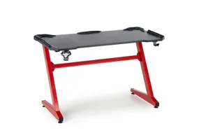 Письмовий стіл HALMAR B49 122x60 см чорний, червоний фото