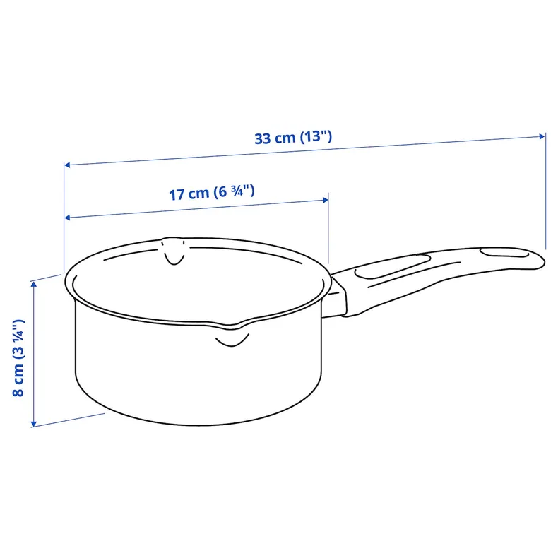 IKEA HEMLAGAD, сотейник, антипригарное покрытие черного цвета, 1 l 605.809.11 фото №10