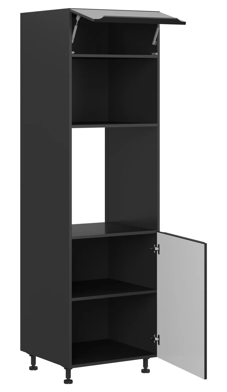 BRW Встраиваемый кухонный шкаф Sole L6 60 см с духовкой, правый черный матовый, черный/черный матовый FM_DPS_60/207_P/O-CA/CAM фото №3