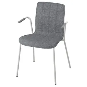 IKEA LÄKTARE ЛЕКТАРЕ, крісло для конференцій, середній сірий/білий 495.032.50 фото