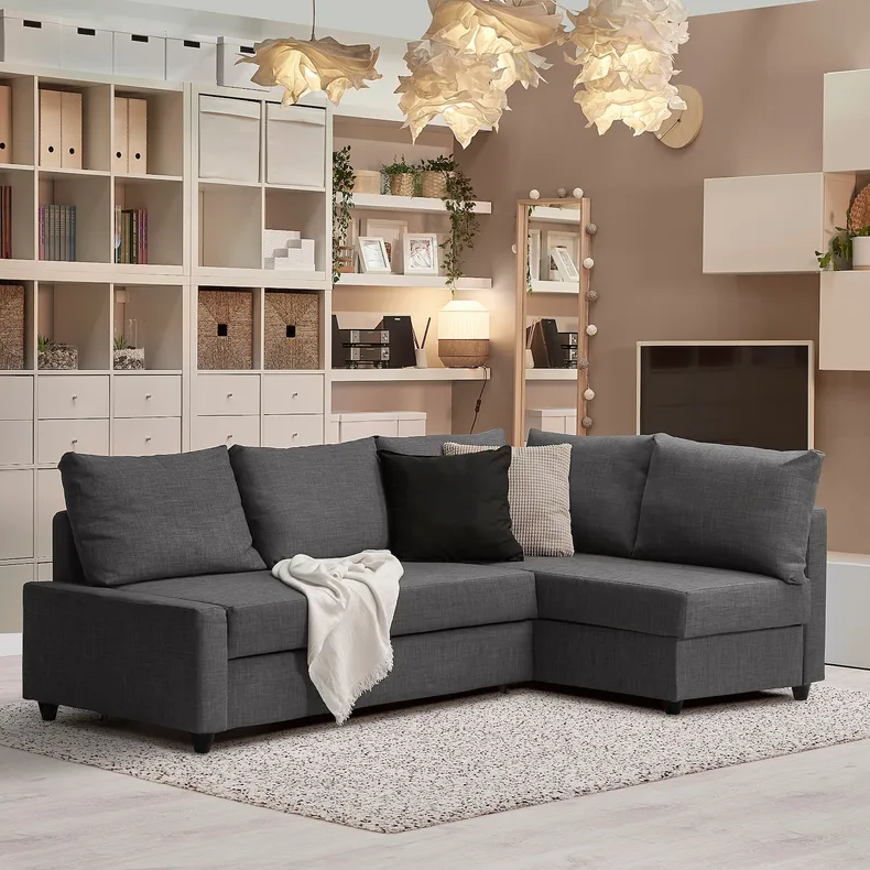 IKEA FRIHETEN ФРІХЕТЕН, подушка, Skiftebo темно-сірий, 67x47 см 204.481.60 фото №2