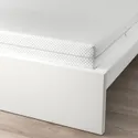 IKEA MALM МАЛЬМ, каркас кровати с матрасом, белый / Ебыгда средней жесткости, 140x200 см 395.447.17 фото thumb №2