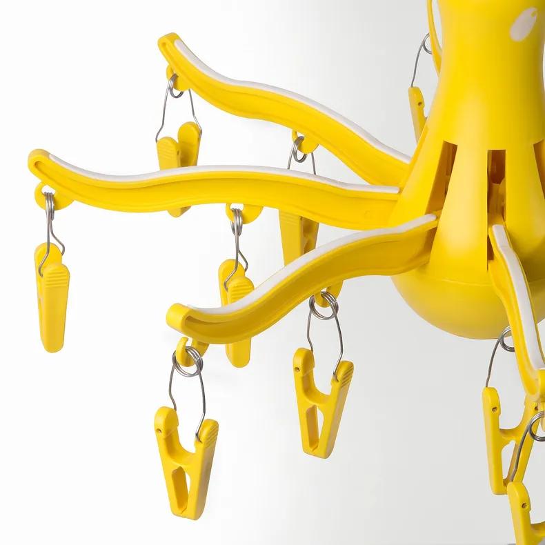 IKEA PRESSA ПРЕССА, сушилка с 16 прищепками, желтый 905.791.62 фото №6