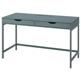 IKEA ALEX АЛЕКС, письмовий стіл, сіро-бірюзовий, 132x58 см 804.838.05 фото
