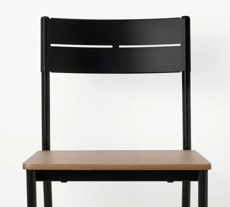 IKEA SANDSBERG САНДСБЕРГ, барний стілець, чорна / коричнева пляма, 63 см 905.146.51 фото №3