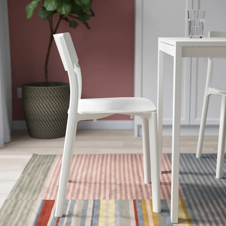 IKEA JANINGE ЯНІНГЕ, стілець, білий 002.460.78 фото №9