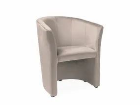 Кресло мягкое бархатное SIGNAL TM-1 Velvet, Bluvel 40 - темно-бежевый фото