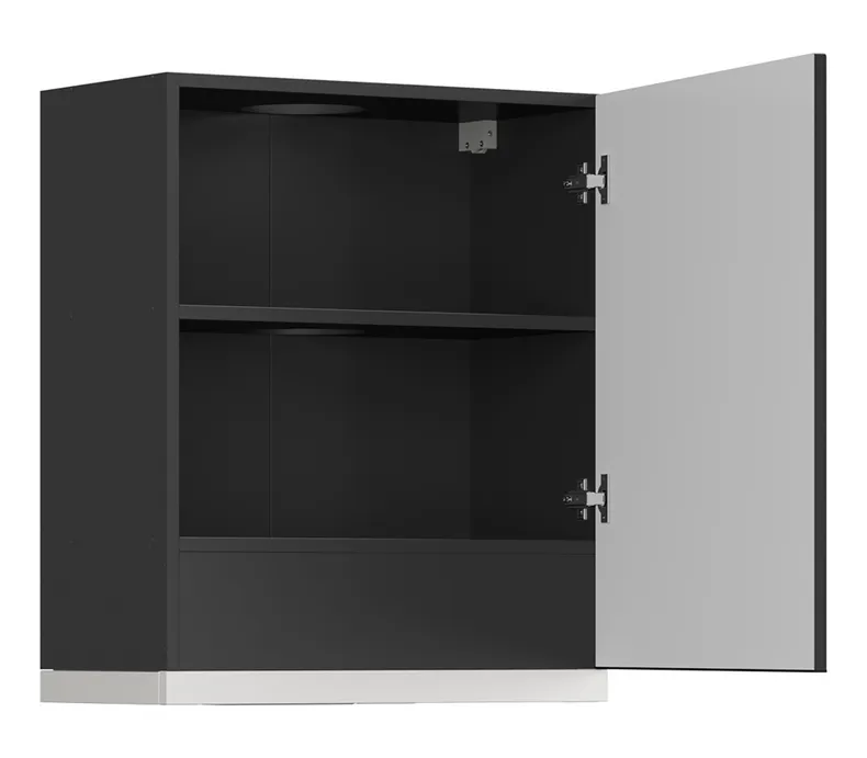 BRW Верхний кухонный шкаф Sole L6 60 см с вытяжкой слева черный матовый, черный/черный матовый FM_GOO_60/68_P_FL_BRW-CA/CAM/BI фото №3