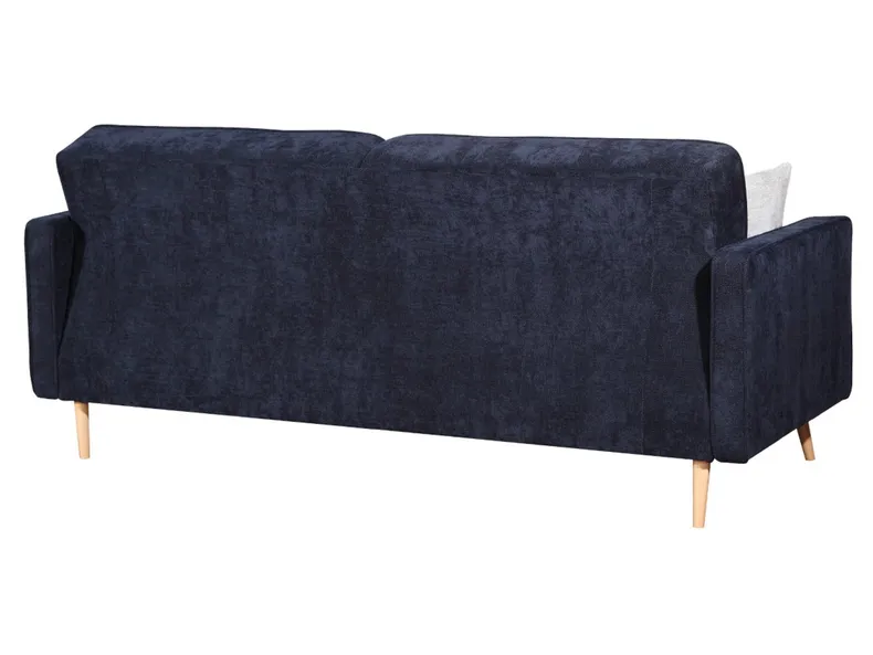 BRW Трехместный диван-кровать Leto с контейнерным пледом синий, Rosario 465 Navy/Rosario 453 Grey WE-LETO-G1_B93D7F фото №3