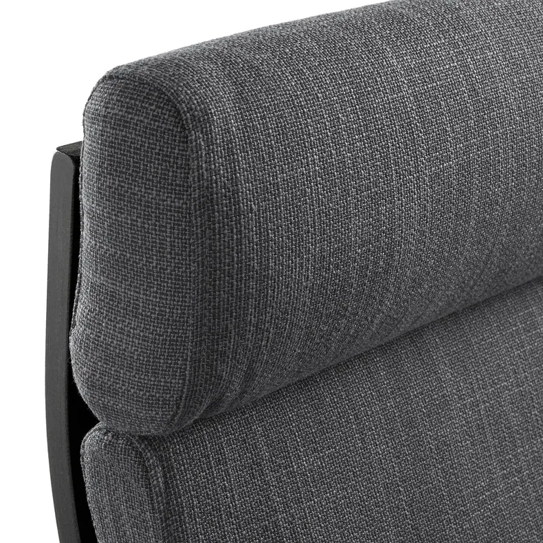 IKEA POÄNG ПОЭНГ, кресло, черный / коричневый / антрацитовый 191.977.80 фото №6