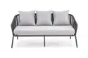 Садовый комплект HALMAR ROCCA (диван + два кресла + столик), темно-серый/светло-серый фото thumb №18