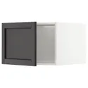 IKEA METOD МЕТОД, верхня шафа для холодильн / мороз кам, білий / ЛЕРХЮТТАН чорна морилка, 60x40 см 194.682.48 фото thumb №1