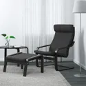 IKEA POÄNG ПОЭНГ, кресло, черный / коричневый / антрацитовый 191.977.80 фото thumb №2