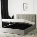 Кровать двуспальная бархатная MEBEL ELITE PANAMA Velvet, 160x200 см, Серый фото thumb №8