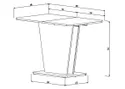 INTARSIO Стол COSMO 145x68 Белая Аляска РЕ/Индастриал Белая Аляска 145x68 фото thumb №15