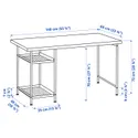 IKEA LAGKAPTEN ЛАГКАПТЕН / SPÄND СПЭНД, письменный стол, чёрный/коричневый/белый, 140x60 см 295.636.74 фото thumb №6