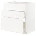 IKEA METOD МЕТОД / MAXIMERA МАКСИМЕРА, напол шкаф д / варочн панели / вытяжка, белый / белый, 80x60 см 793.356.08 фото thumb №1
