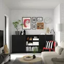 IKEA BILLY БІЛЛІ / OXBERG ОКСБЕРГ, комбінація книжк шаф з дверцят, чорний під дуб, 240x30x106 см 395.781.23 фото thumb №3