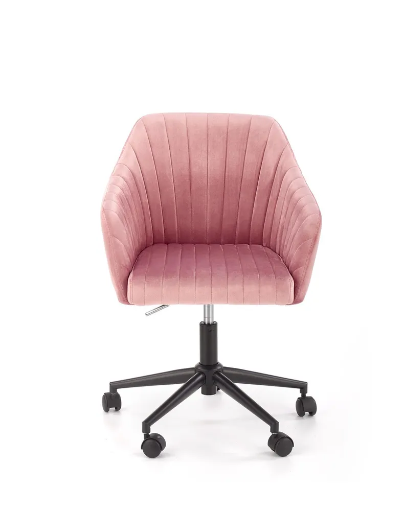 Крісло комп'ютерне офісне обертове HALMAR FRESCO, рожевий оксамит фото №7